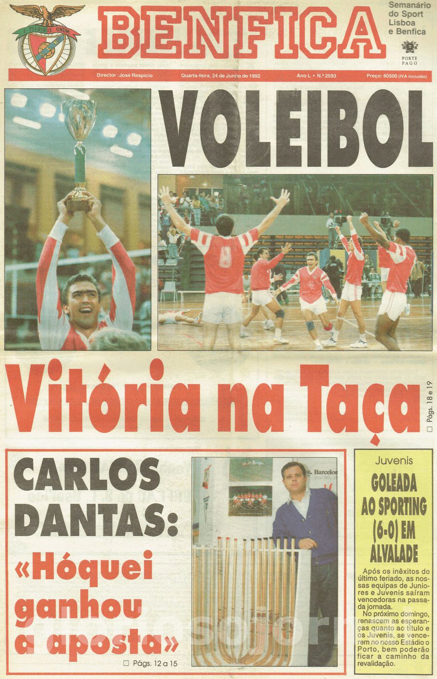 jornal o benfica 2593 1992-06-24